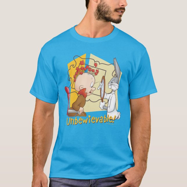 "Unbewievable" Barber BUGS BUNNY™ & Elmer Fudd T-Shirt (Front)