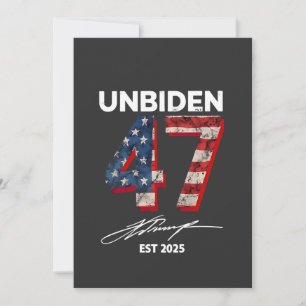 Unbiden 47 Trump Est. 2025 4th Of July Invitation