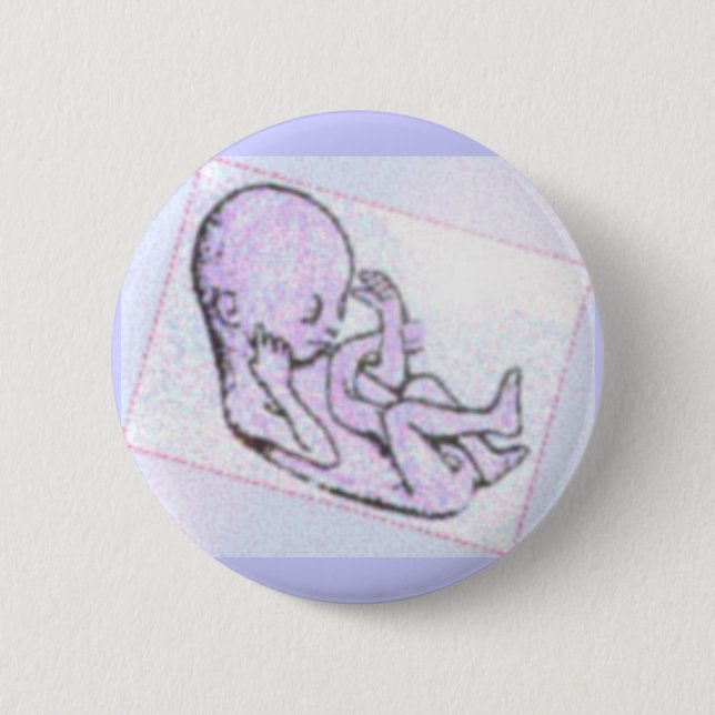 unborn babe 6 cm round badge (Front)