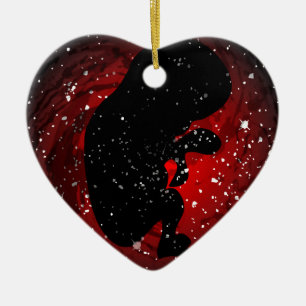 Unborn Baby SIlhouette Ceramic Tree Decoration