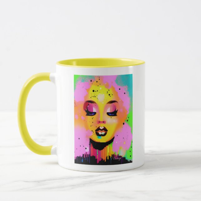 Unbothered Abstract Art Mug (Left)