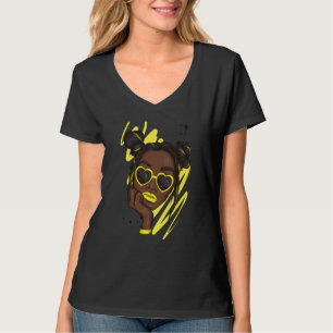 Unbothered By Negative Soul Melanin Afro American  T-Shirt
