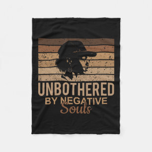 Unbothered By Negative Souls Afro African Women Bl Fleece Blanket