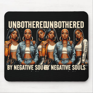Unbothered By Negative Souls Black History Cowgirl Mouse Pad