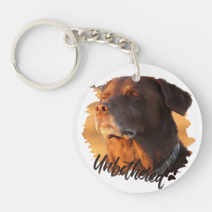 Unbothered Golden Hour Dog – Premium Minimalist  Key Ring