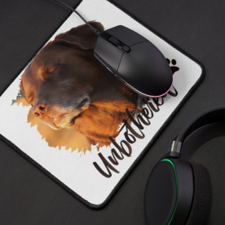 Unbothered Golden Hour Dog – Premium Minimalist Mouse Pad