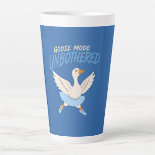 Unbothered Goose Mode Funny Ballet Goose Latte Mug