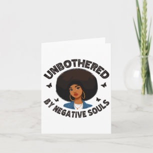 Unbothered Sy Black Queen African American Ladies Card