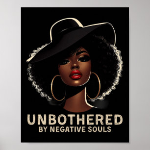 Unbothered Sy Black Queen African American Ladies  Poster