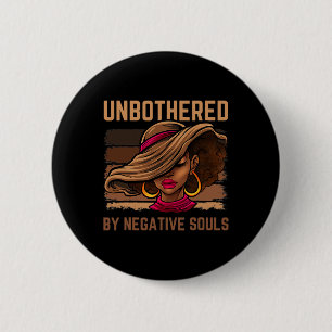 Unbothered Sy Black Queen African American Women L 6 Cm Round Badge