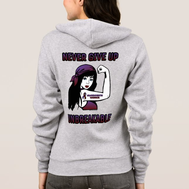 UNBREAKABLE...Arachnoiditis Hoodie (Back)