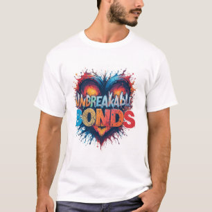 Unbreakable Bonds - Bold and Vibrant Heart Artwork T-Shirt