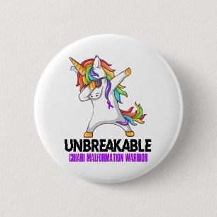 Unbreakable Chiari Malformation Warrior 6 Cm Round Badge