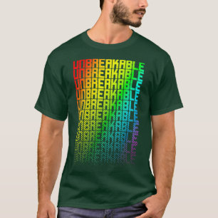 Unbreakable LGBTQ Rainbow Gay Pride Text Fade Grap T-Shirt