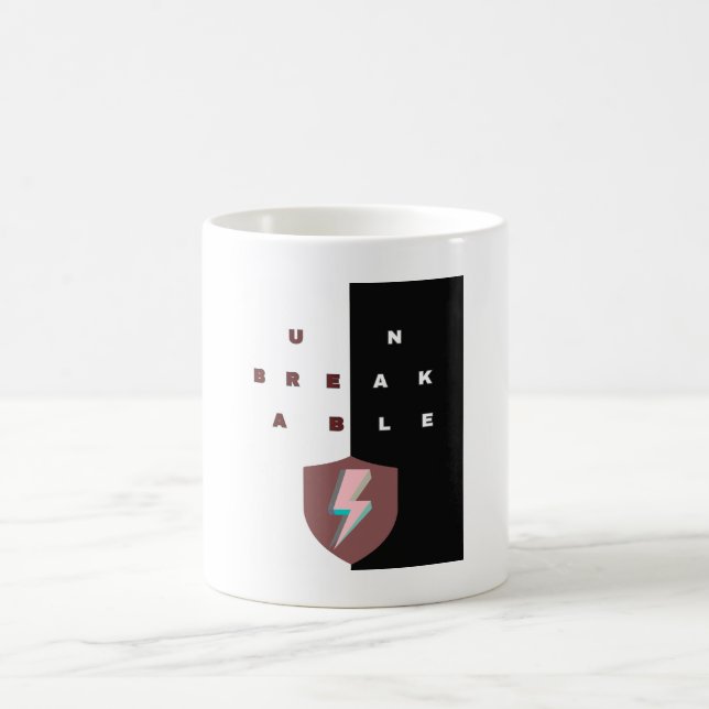 UNBREAKABLE Mug — Motivational Typography (Center)