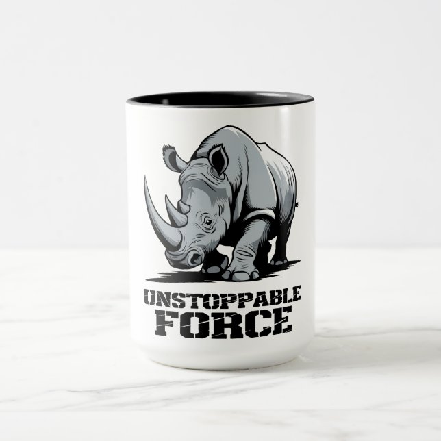 Unbreakable Rhino: Strength and Power Unleashed Mug (Center)