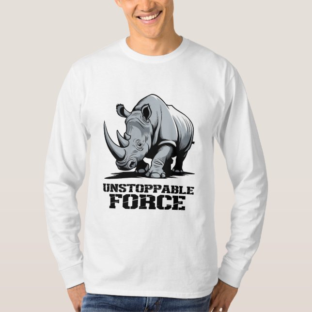 Unbreakable Rhino: Strength and Power Unleashed T-Shirt (Front)