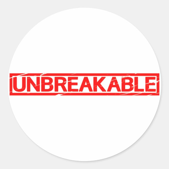 Unbreakable Stamp Classic Round Sticker (Front)