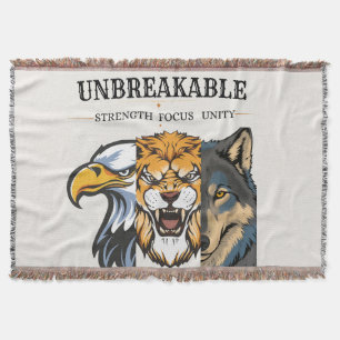 Unbreakable Strength Focus Unity Throw Blanket