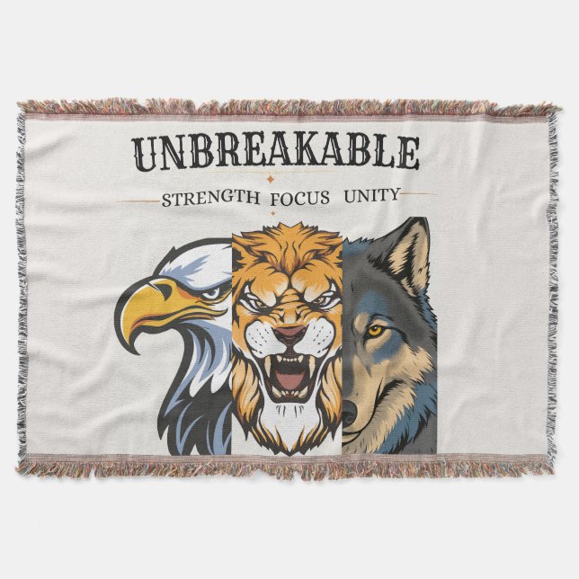 Unbreakable Strength Focus Unity   Throw Blanket (Front)