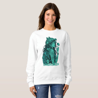 Unbroken Cyberpunk Warrior Woman – Wolf Helmet Ani Sweatshirt