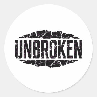Unbroken Motivation Classic Round Sticker