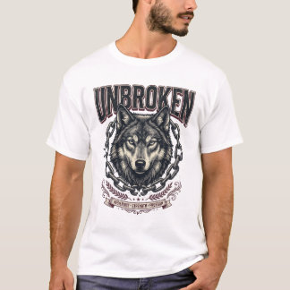 Unbroken Wolf Resilience Strength Freedom Graphic T-Shirt