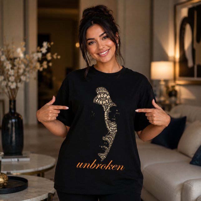 Unbroken Woman Typography Tri-Blend Shirt (Creator Uploaded)