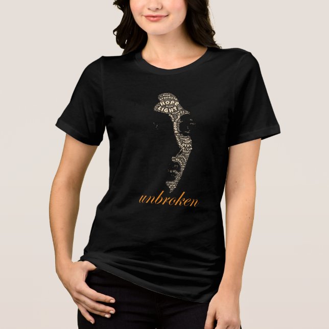 Unbroken Woman Typography Tri-Blend Shirt (Front)