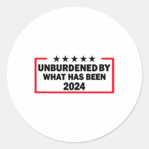 Unburdened By What Has Been Trump Victory 2024 Tan Classic Round Sticker