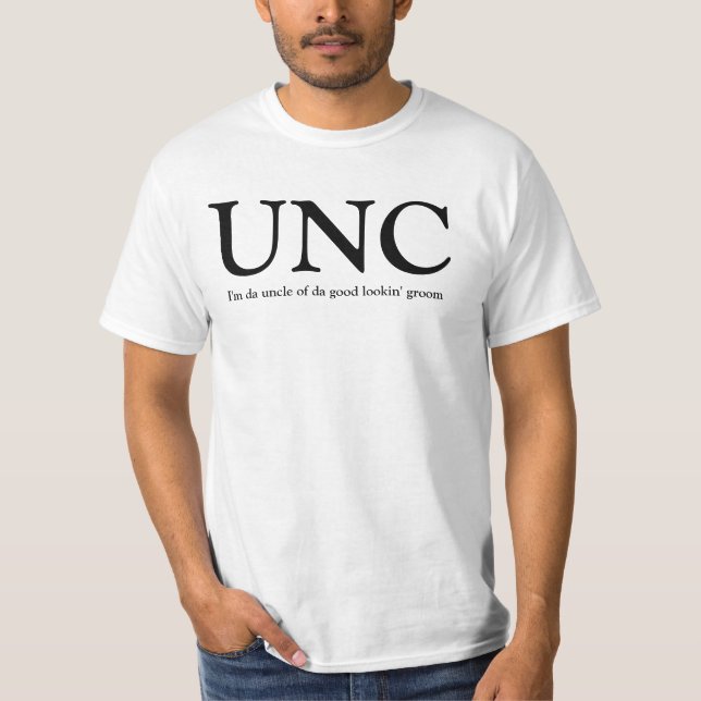 UNC - Uncle of the Groom Wedding TShirt (Front)