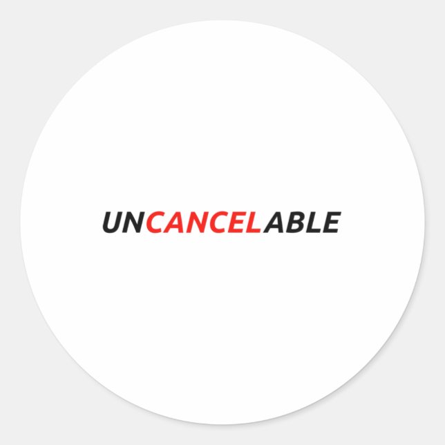 Uncancelable Make Speech Free Resist Anti Cancel C Classic Round Sticker (Front)