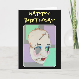 'Uncanny Valley' Painting on a Thank You Card