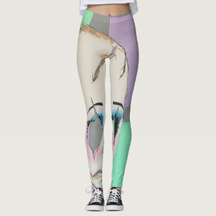 'Uncanny Valley' Painting on  Leggings