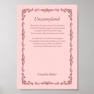 Uncannyland Poem Print