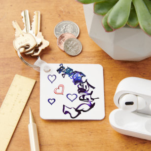 Unchain My Heart Square Key Ring