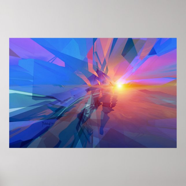 Uncharted realm - abstract art poster (Front)