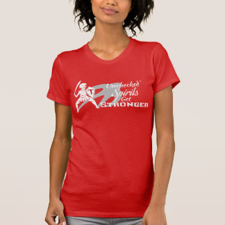 Unchecked Spirits Get Stronger - Red crew t-shirt