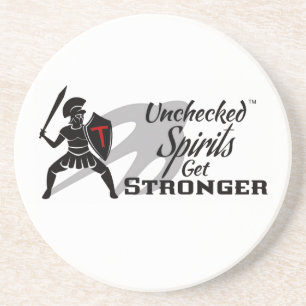 Unchecked Spirits Get Stronger - Shot glass Coaster