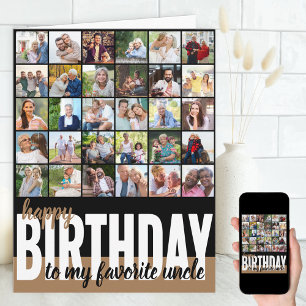 Uncle 31 Photo Collage Happy Birthday Card