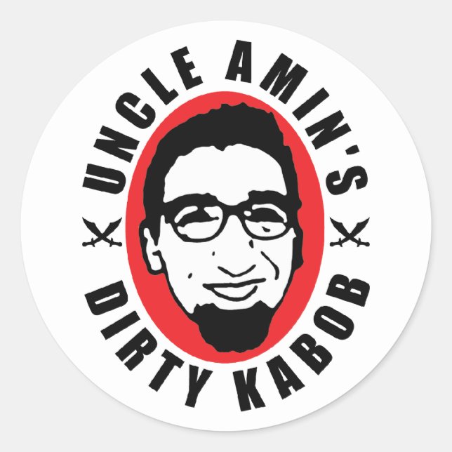 Uncle Amin's Dirty Kabob Sticker White (Front)