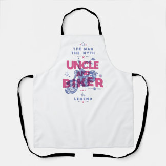 Uncle and biker the man the myth the legend apron