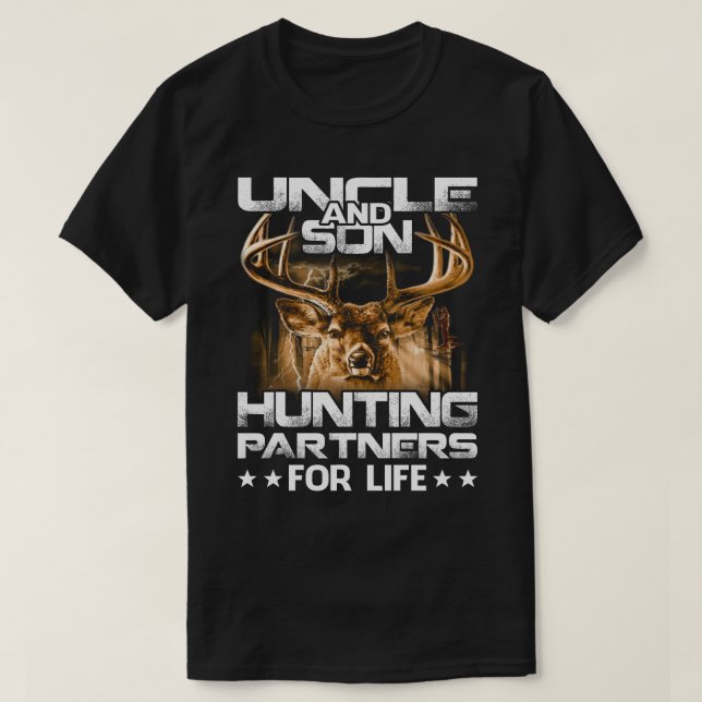 uncle and Son Hunting Partners For Life T-Shirt Gi (Design Front)