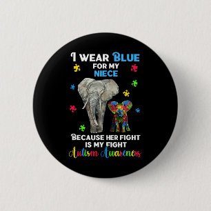 Uncle Aunt Autism Awareness 6 Cm Round Badge