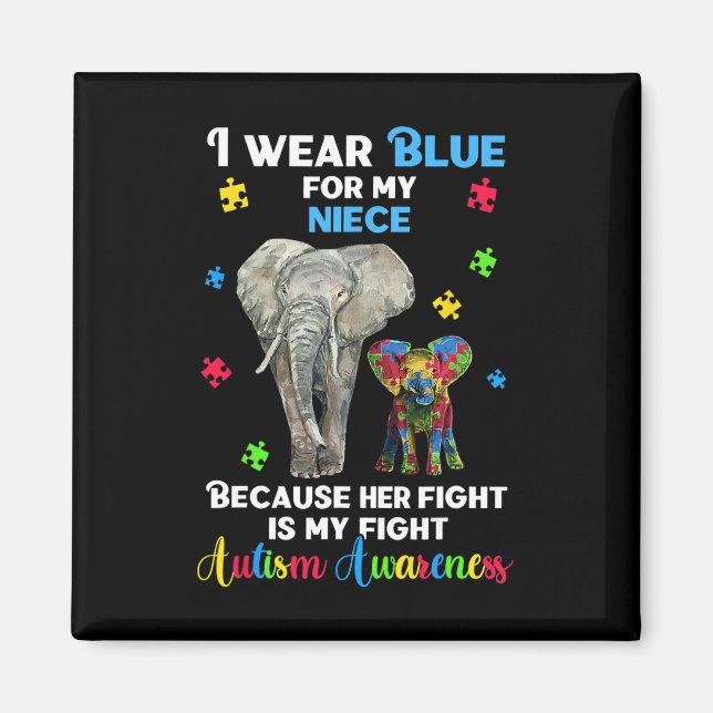 Uncle Aunt Autism Awareness  Magnet (Front)