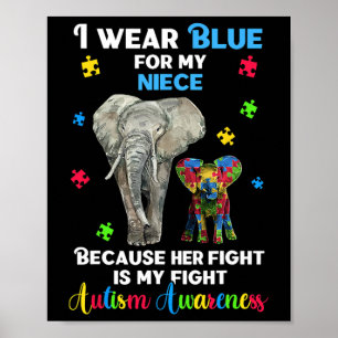 Uncle Aunt Autism Awareness  Poster