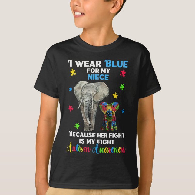 Uncle Aunt Autism Awareness  T-Shirt (Front)