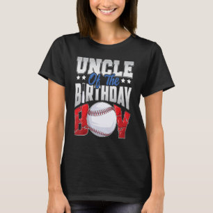 Uncle Baseball birthday Boy Family Baller b day Pa T-Shirt