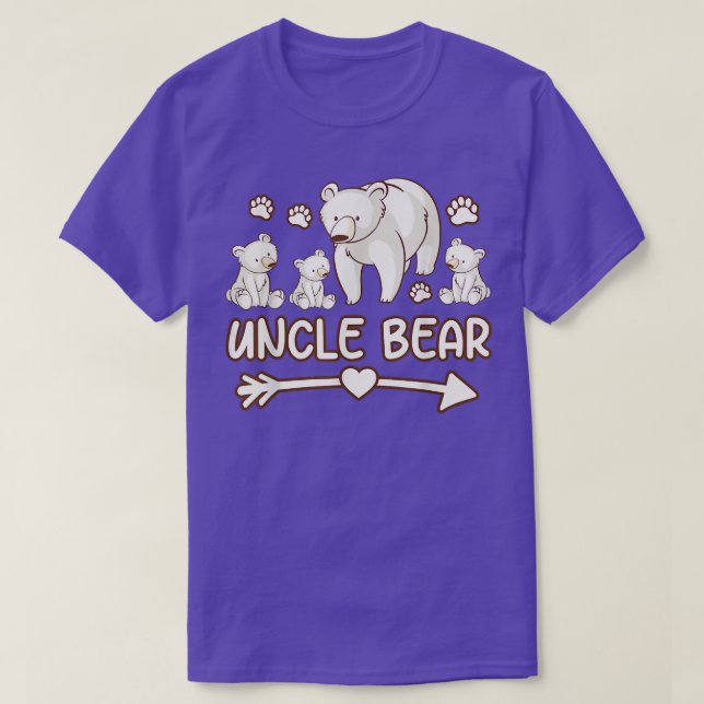 uncle bear 3 cub , uncle bear shirt for mens  (Design Front)