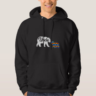Uncle Bear Autism Awareness Love Support Family Au Hoodie